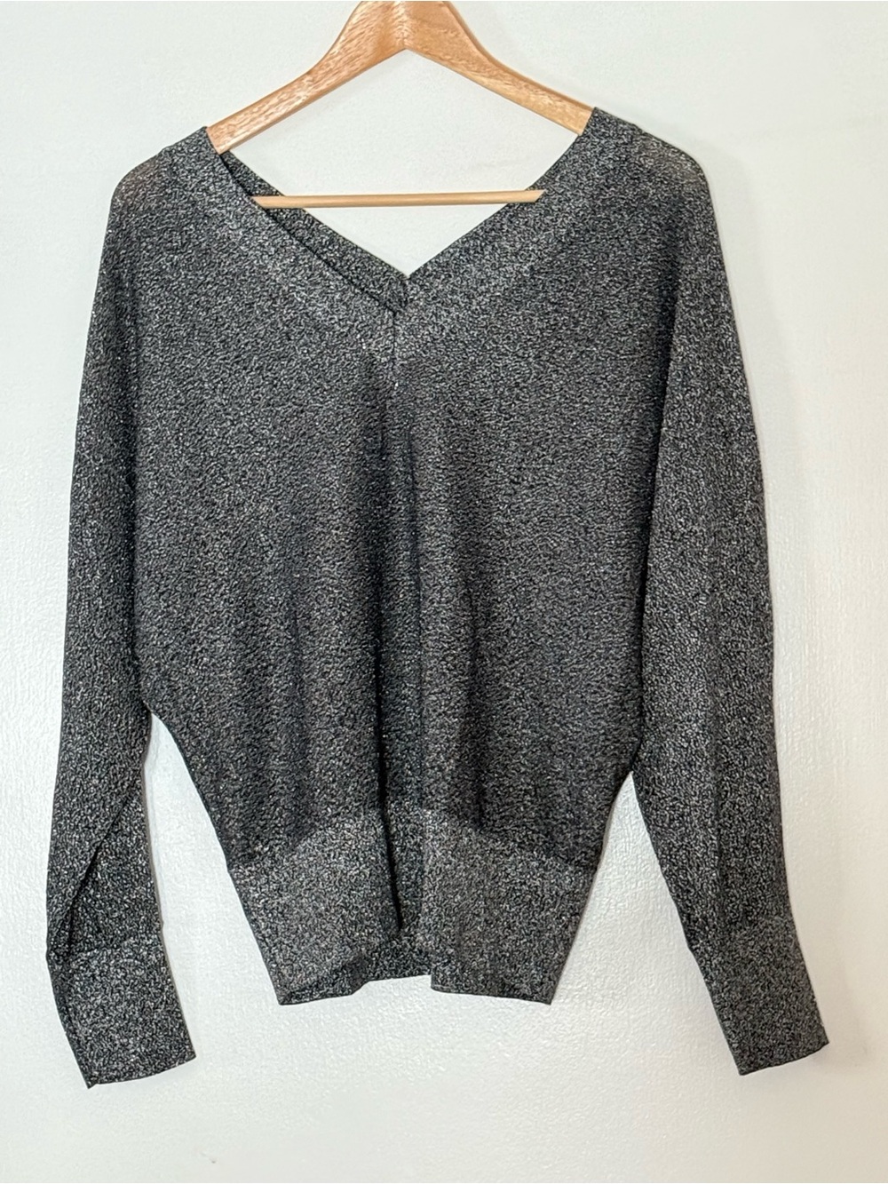 INC International Concepts Charcoal V-Neck Pullover Sweater